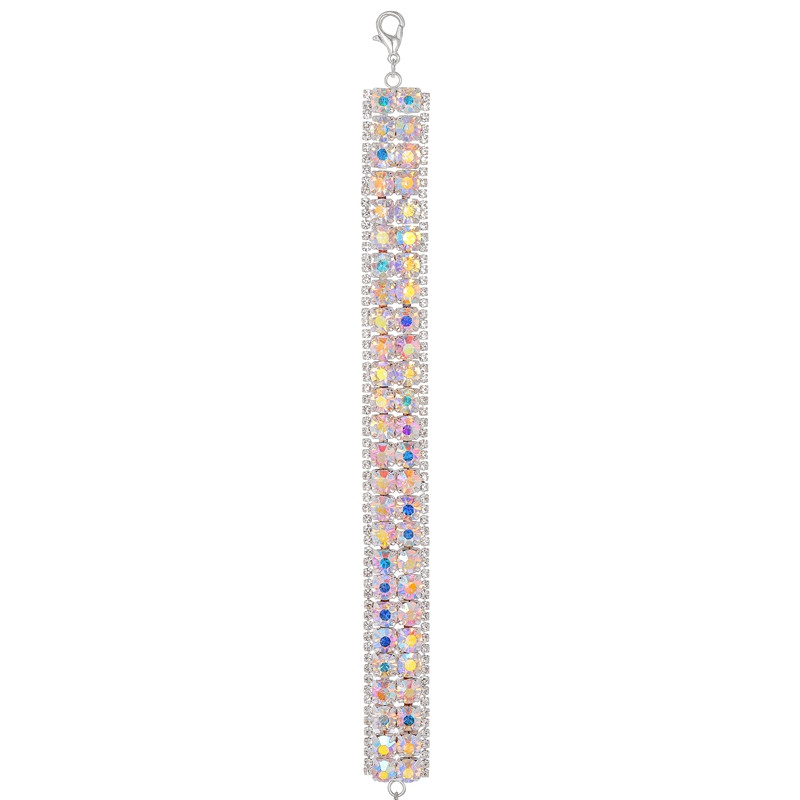 AB Crystal Mini Wide Bracelet