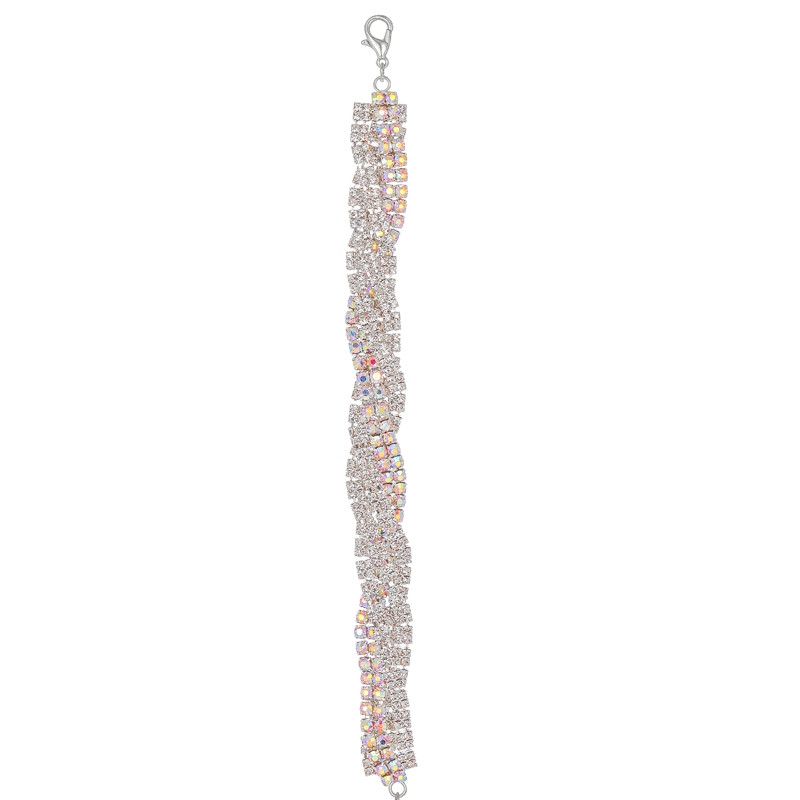 AB Wide Crystal Bracelet