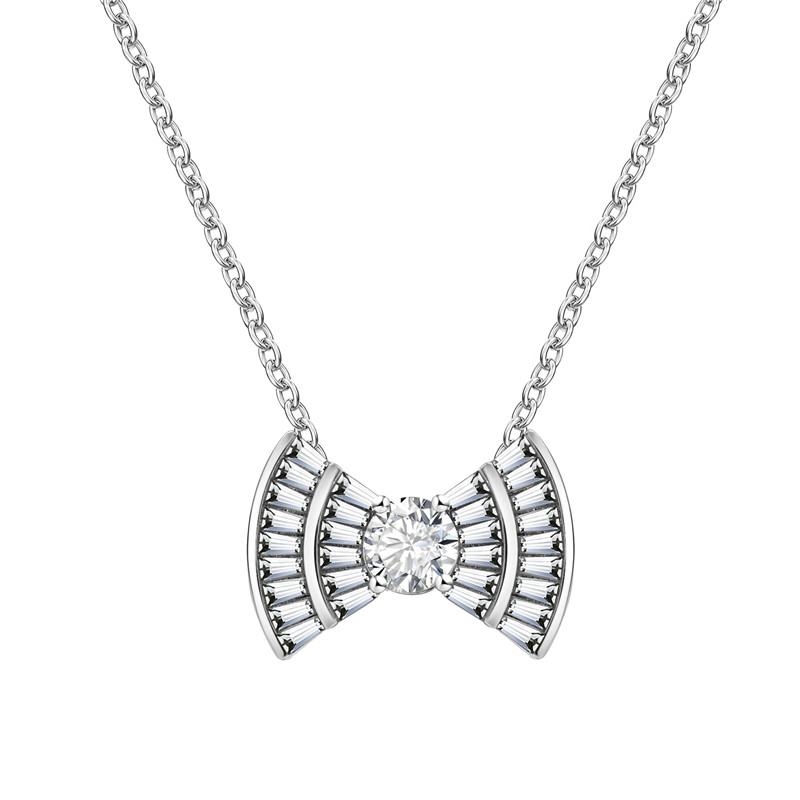 Bow CZ Necklace Set
