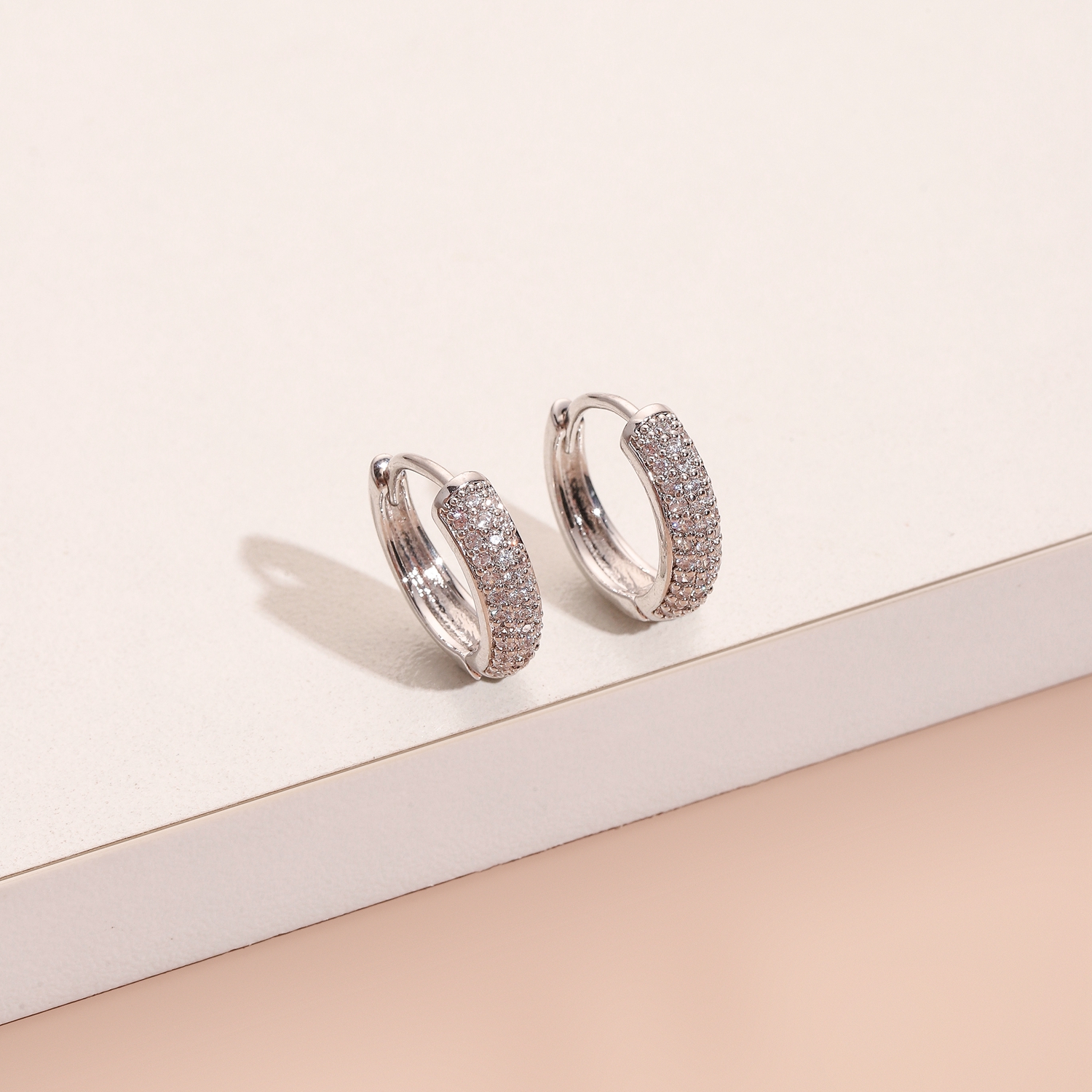 Bridesmaid Crystal Hoop Earrings