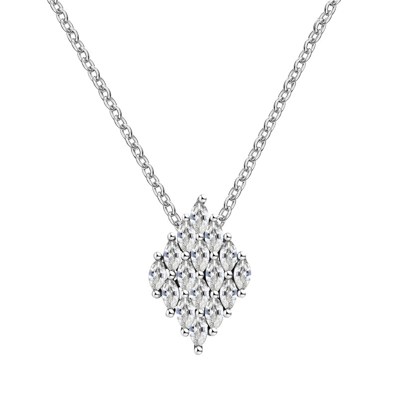 Cluster Marquise Formal Necklace Set