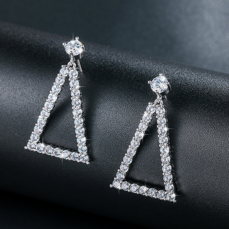 Cocktail Crystal Geometric Statement Earrings Style 01