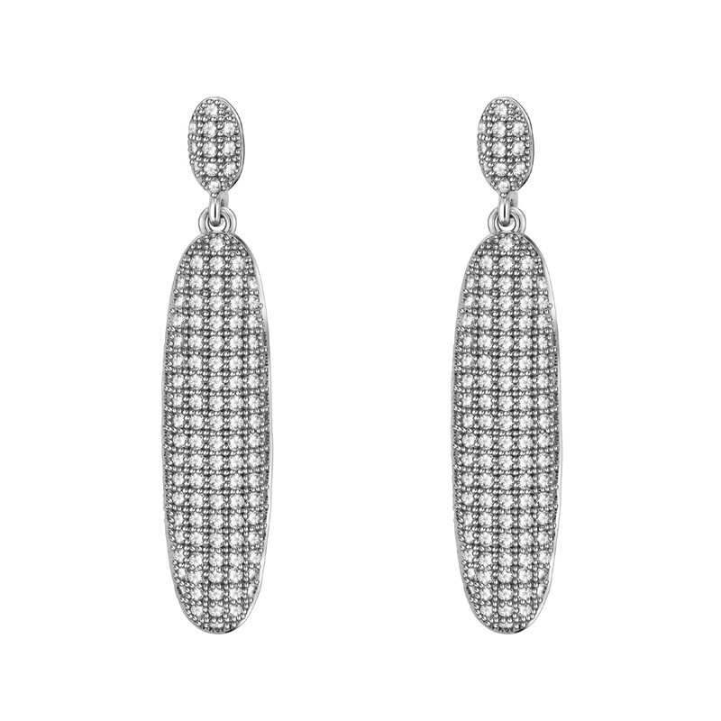 Cocktail Crystal Round Statement Earrings
