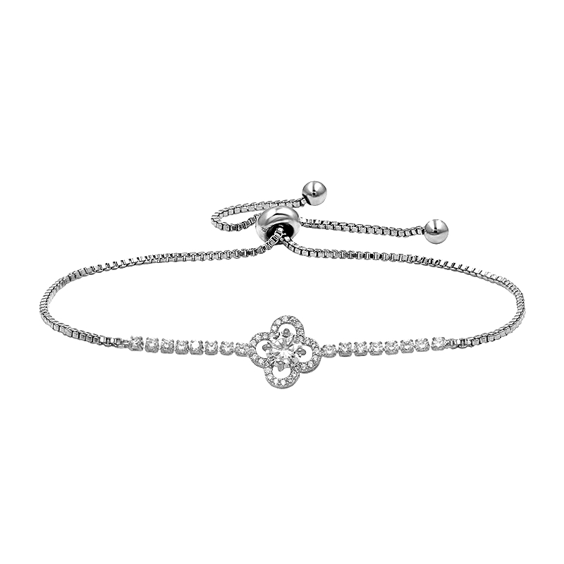 Four Leaf Crystal Bracelet