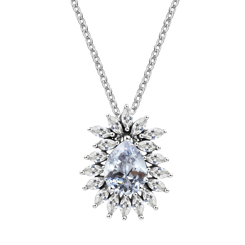 Large Teardrop Floral Necklace Set