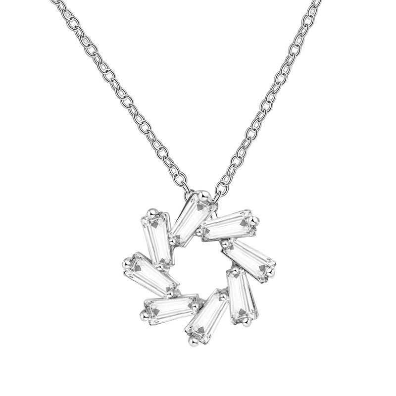 Open Wreath Baguette Necklace Set