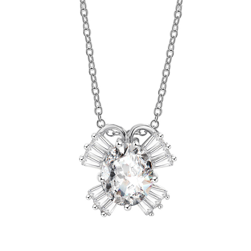 Oval Crystal Bridal Necklace Set