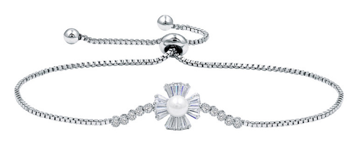 Pearl Center Bridal Bracelet