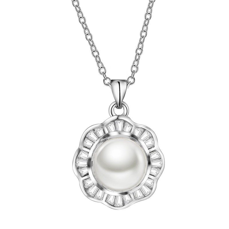 Pearl Flower Wedding Necklace Set