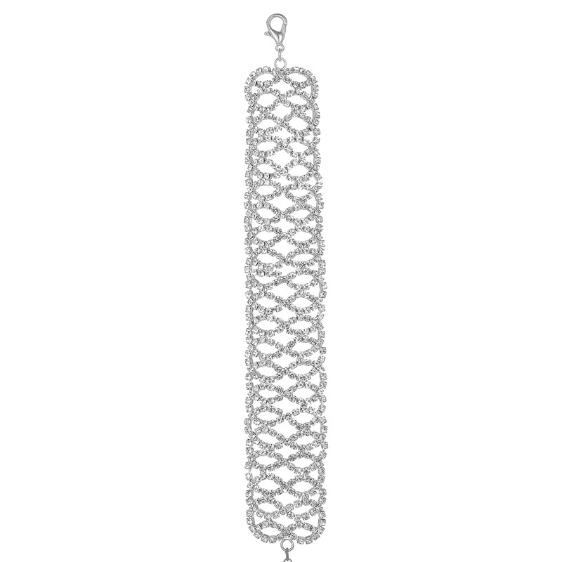 Rhinestone Mesh Bracelet