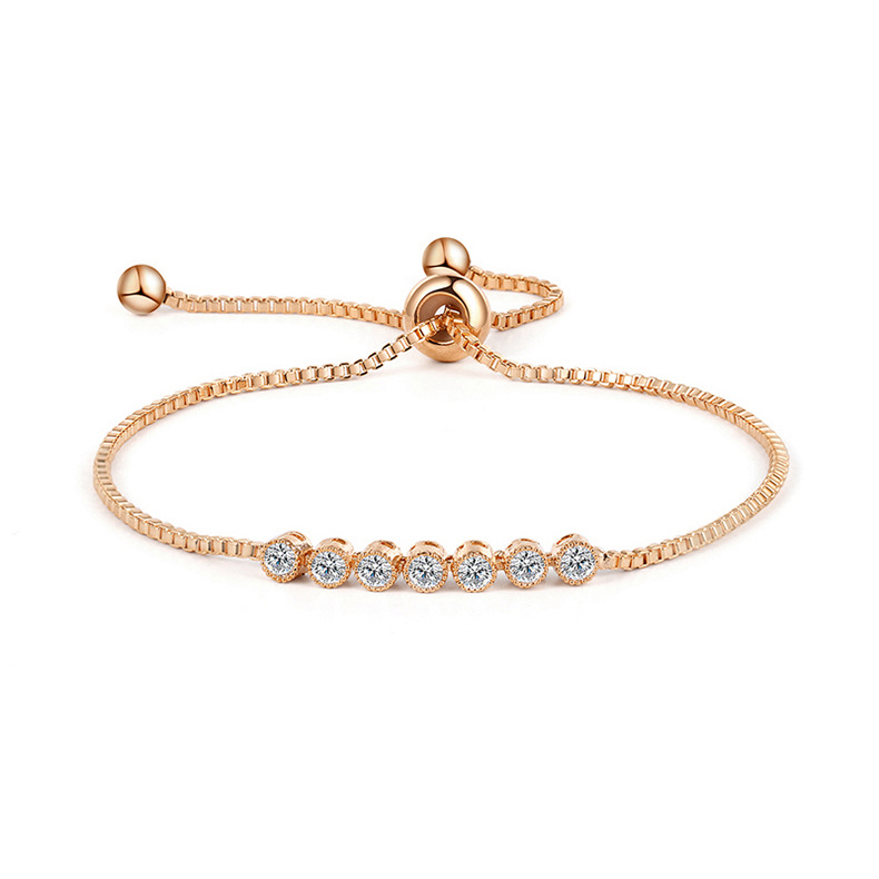 Rose Gold Minimal Crystal Bracelet