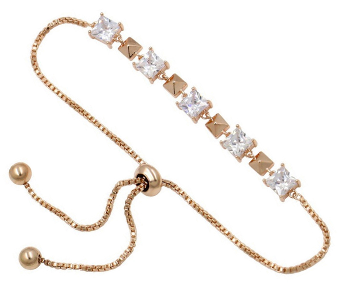 Rose Gold Square Crystal Bracelet