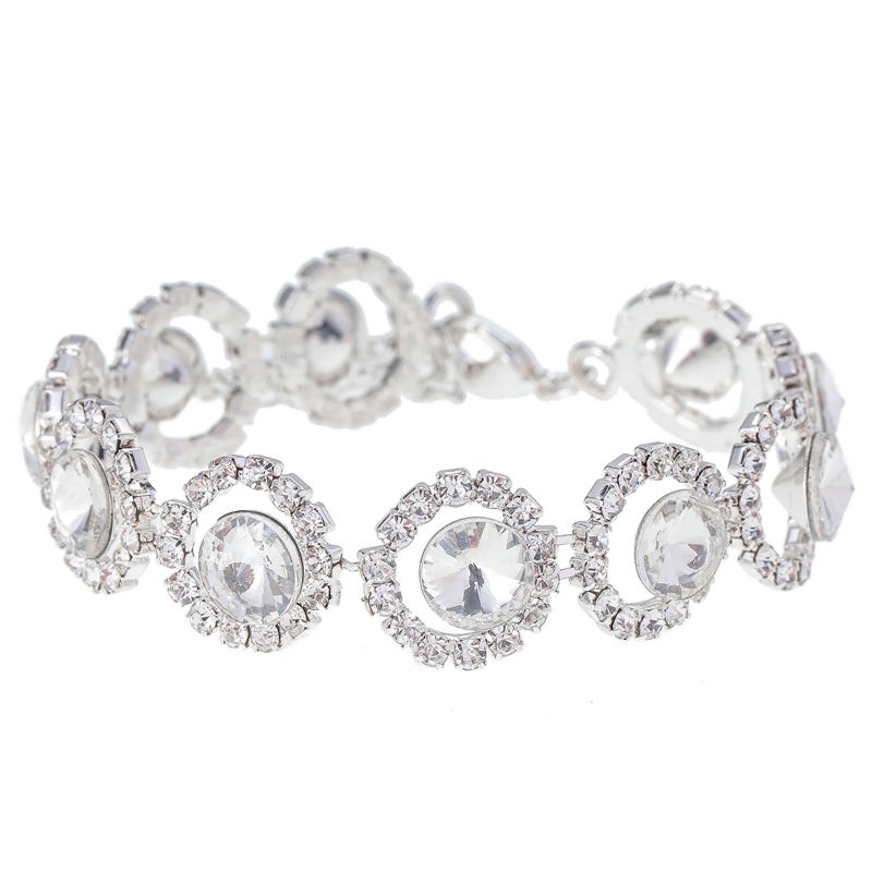 Round Crystal Statement Bracelet
