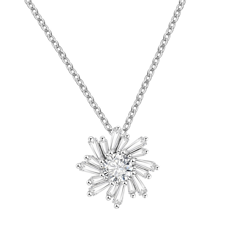 Snowflake Star CZ Necklace Set