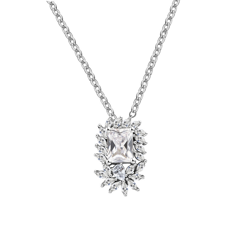 Square Leaf Formal Necklace Set