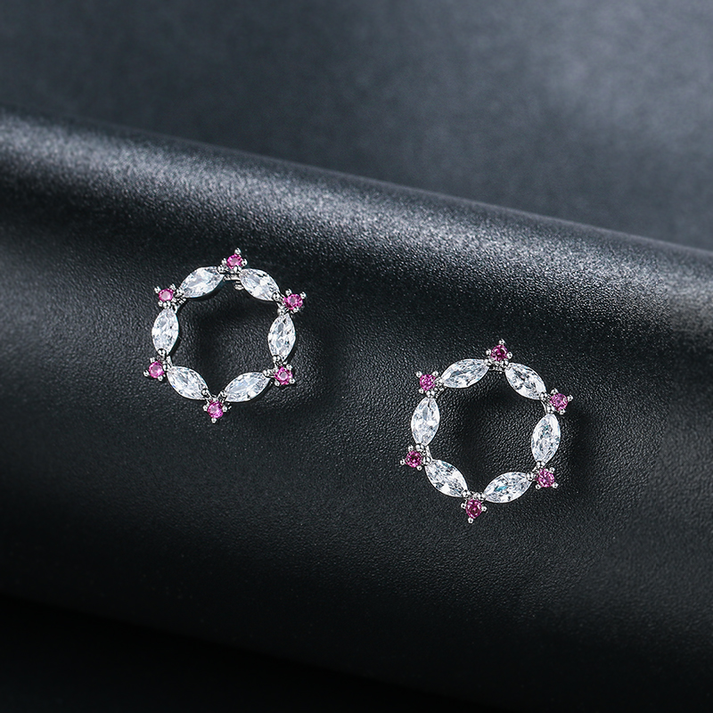 Wedding Guest Blush Pink Garden Floral Earrings