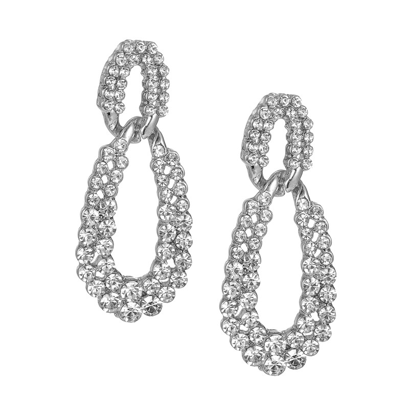 Wedding Guest Crystal Statement Earrings Style 03