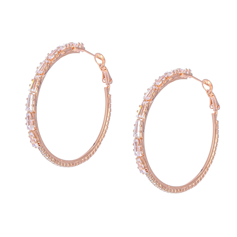 Wedding Guest Rose Gold Hoop Earrings